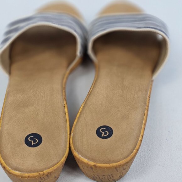 Dress Barn 8.5M Sandal Slide 1.5" Wedge Heel Summer Cute Fun Simple Slip-On Shoe - Picture 8 of 15